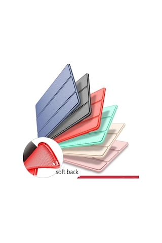 Apple Uyumlu iPad  9. Nesil 10.2" Kılıf Arkası Silikon Smart Case A2602 A2603 A2604 A2605