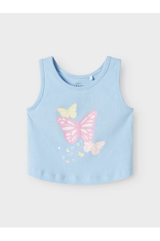 Name It Nmfvigea Tank Short Top Kız Çocuk Askılı T-shirt 13241642 Mavi