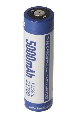 21700 li-Ion Pil 5000 Mah li-Ion 3.7V - 3.6V 76 2x21.4MM Pcb Korumalı Usb-C Şarj Seçeneği Dahil P2150Tc