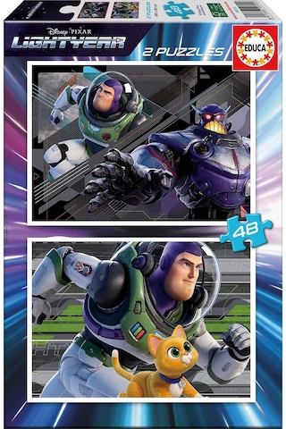 Educa 2x48 Parçalık İkili 4-6 Yaş Çocuk Puzzle - Disney Işıkyılı Lightyear - Erkek Çocuk 1 Adet