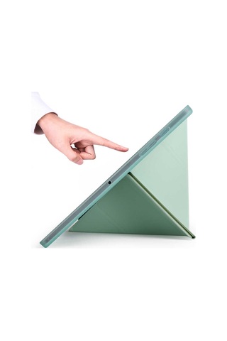 Galaxy Tab A7 10.4 T500 2020 Kılıf Uyumlu Zore Tri Folding Kalem Bölmeli Standlı Kılıf-açık Yeşil Tablet Kılıfı