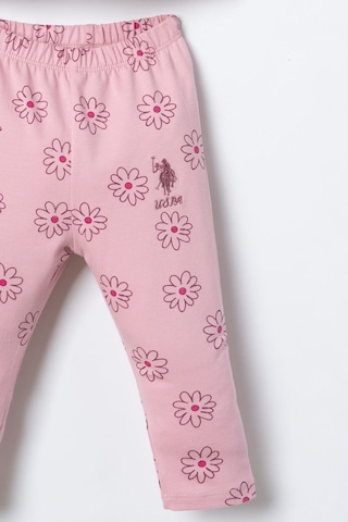 U.S. Polo Assn. Nakışlı Kız Bebek Pembe Uzun Kol Pijama Takım Usb3250-c-v1 Usb3250-c-v1