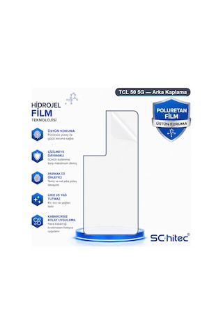 Schitec Tcl 50 5g Uyumlu Arka Yüzey Hidrojel Koruyucu Film 02409301