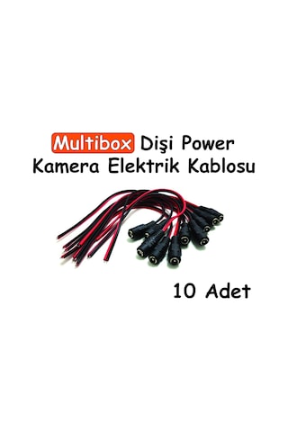Multibox Power Jack Dişi Elektrik Kablosu 10 Adet
