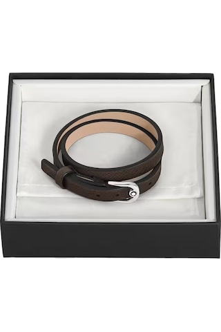 Montblanc Sartorial At Nalı Tokalı Deri Bileklik 136929 Kahverengi