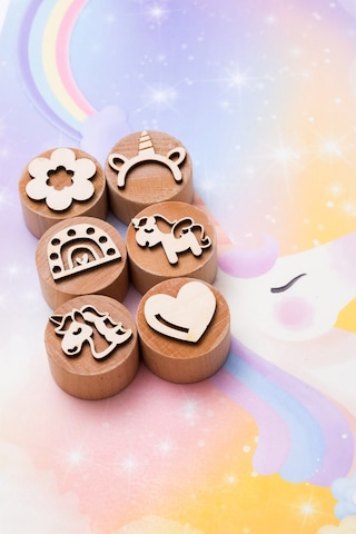 Unicorn Ahşap Damga Set - 6 Adet