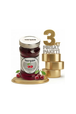 Tatşen Cam Reçel Vişne 3x380 Gr
