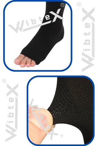 Wibtex Unisex Çift Diz Altı Varis Çorabı