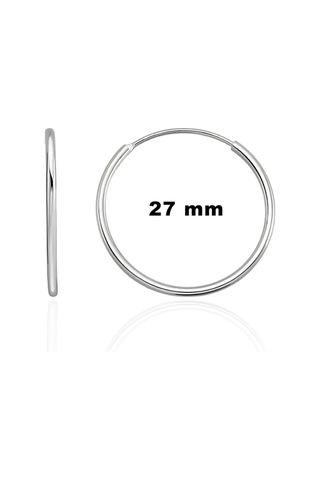 925 Ayar Gümüş 27 Mm Halka Küpe St257