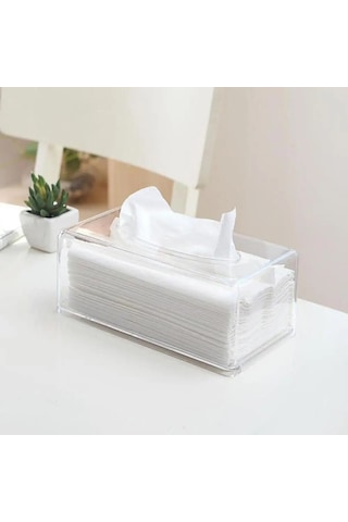 Şeffaf-şeffaf Doku Kutusu Peçetelik Oturma Odası Ev Düzenleyici Kağıt Dispenseri