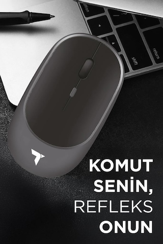 Torima Tm-16 Gri Kablosuz Çift Modlu Sessiz Mouse Fare 001