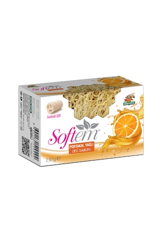 Softem Portakal Yağlı Kabak Lifli Sabun 130 G Softem Portakal Yağlı Kabak Lifli Sabun 130 G