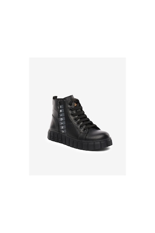 Greyder Kız Çocuk Siyah Hakiki Deri Sneaker Bot 5k5nb66650 Sıyah Floter
