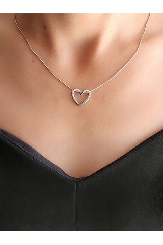 Kalpli Düğüm Loop Silver Gümüş Renkli Kolye