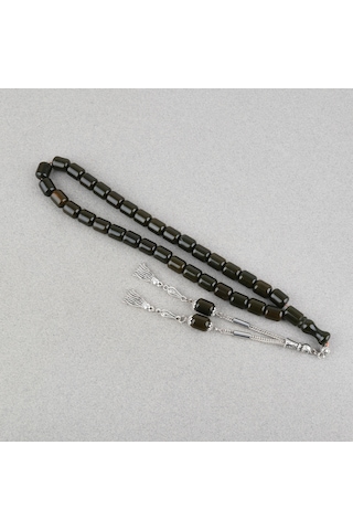 Katalin Çubuk Alpaka Püsküllü Kapsül Kesim 9x11mm Tesbih -haki