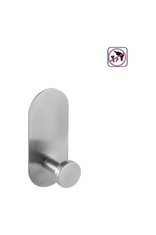 Kendinden Yapışkanlı Askılık Tekli Krom Krom