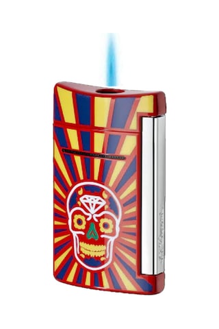 S.t. Dupont Minijet Puro Çakmak Los Muertos Kırmızı 10086