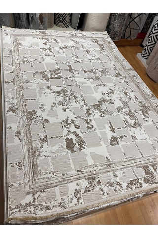 Bertuğ Halı Ada Serisi 03 Salon Oturma Odası Halısı 200x290 6m2 Krem - Vizon