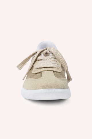 Panço Kız Çocuk Bağcıklı Parlak Gold Sneaker 2422gk10012 Sarı
