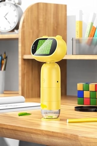 Çocuklar İçin Mikroskop, Slaytlar, Hd Kamera Ve Video İçin Taşınabilir 500x 2'' Lcd Dijital Mikroskop, Işıklı