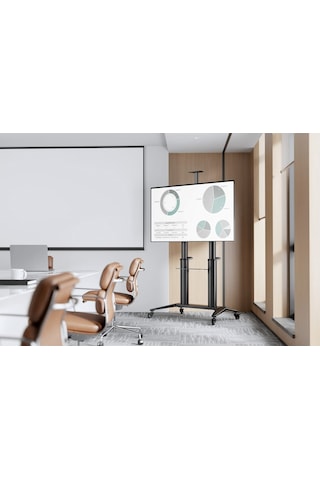 Tv Sunum Arabası, 70-120" 140 Kg Maks., Siyah