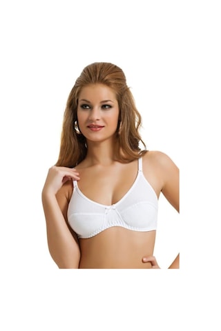 Kadın Beyaz Penye Minimizer Sütyen Yeni Sezon 001