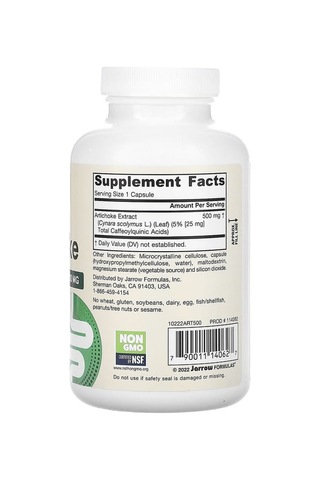 Takviye Jarrow Formulas, Artichoke, 500 Mg, 180 Veggie Capsules