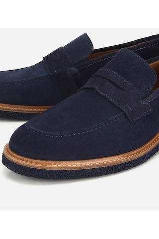 Hotiç Erkek Süet Deri Lacivert Klasik Loafer