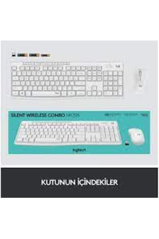 Logitech 920-010089 Mk295 Kablosuz Beyaz Klavye Mouse Set - 550842999