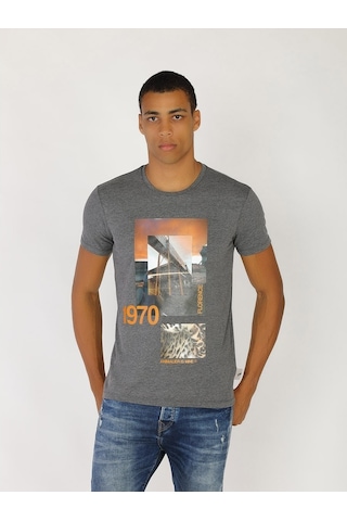 Roberto Cavalli Erkek Tshirt /M.Rob.0421.14024 Koyu Gri