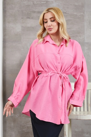 İp Kemerli Gömlek Pembe