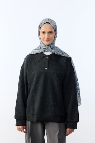 Mirsoy Scarf Mirayze Etnik Desen Şal Gri