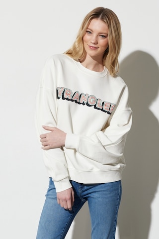Wrangler Regular Fit Normal Kesim %100 Pamuk Bisiklet Yaka Beyaz Sweatshirt W6R4HA989 Beyaz
