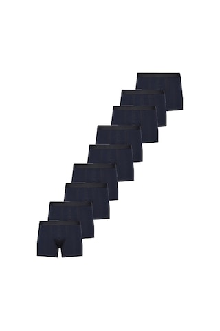Nacar Store Erkek Pamuklu Likralı Boxer 9'lu Paket Siyah
