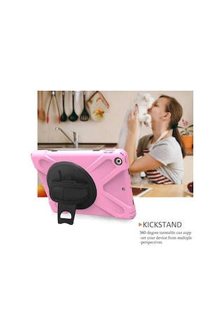 Apple iPad Uyumlu, Pro 10.5 3 Katmanlı Standlı Zırh Kılıf/shockproof Case- 5775
