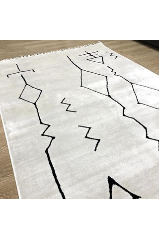 Hoom Rugs Casa 6002 Modern Salon Halısı Beyaz