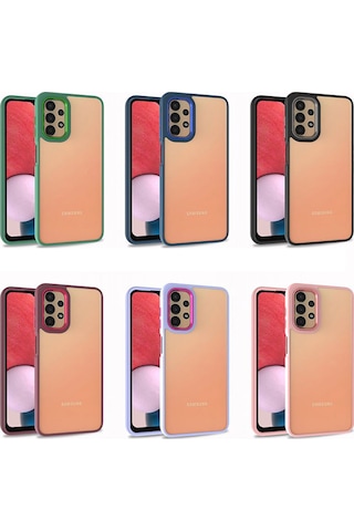 Zore Galaxy Uyumlu A13 4g Kılıf Msra Flora Kapak - Lila Lila