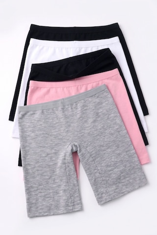 Öts Kız Çocuk 5 Li Pamuklu Boxer Pembe Uzun Premium Günlük Kullanım 8254-5 Renkli