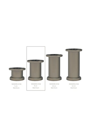 Modern, Düz Ayak 8 Cm Krom, Tv Ünitesi, Koltuk Altı , Dolap Ayağı, Vidaları Hediye Krom