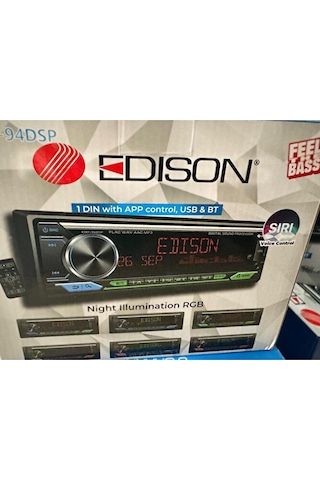 Edıson Emp Dsp Usb Aux Bluetooth Fm Radio Oto Teyp Mp3 4x55 Watt Yeni