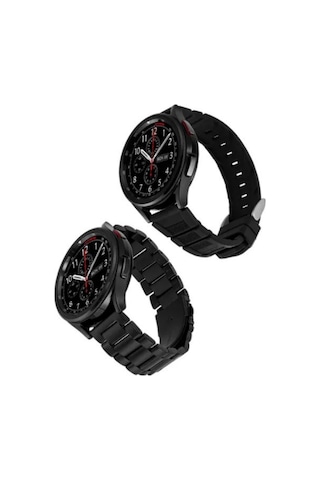 22mm Siyah Paslanmaz Çelik Saat Kordonu Akıllı Pimli, Modern Ve Dayanıklı Metal Saat Kayışı Diğer