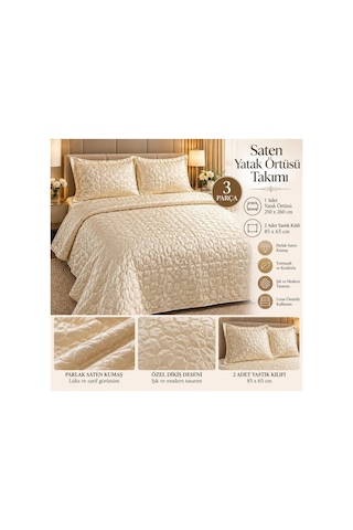 Slc Home Pamuk Saten Yatak Örtüsü Seti Çift Kişilik Petek Desen Altın - 938503309 Altın Slc Home Pamuk Saten Yatak Örtüsü Seti Çift Kişilik Petek Desen Altın - 938503309 Altın