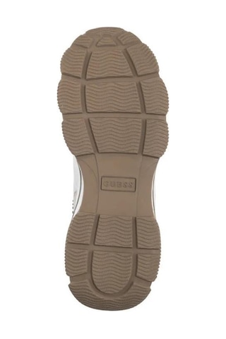 Guess Mıcola-haki Çizgili Kadın Sneaker-fl7mıcfal12-2 Beyaz-haki