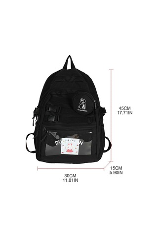 Ganzhoushop Sevimli Kadın Sırt Çantaları Çok Cepli Naylon Okul Sırt Çantası Öğrenci Kadın Kızlar Beyazmavi Çok Renkli