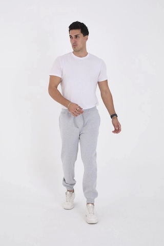 Unisex Kışlık Üç İplik Lastikli Eşofman Pantolon - Gri Gri