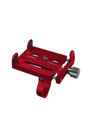 Zhltools Kr01 Bisiklet Motorsiklet Gidon Telefon Tutucu, Metal Vidalı Kırmızı Kırmızı