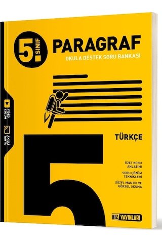 Hız Yayınları 2025 5. Sınıf Türkçe Paragraf Soru Bankası Yeni Müfredat