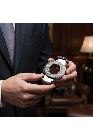 Yuvarlak Model Metal Puro Kesici Silver 66 Ring