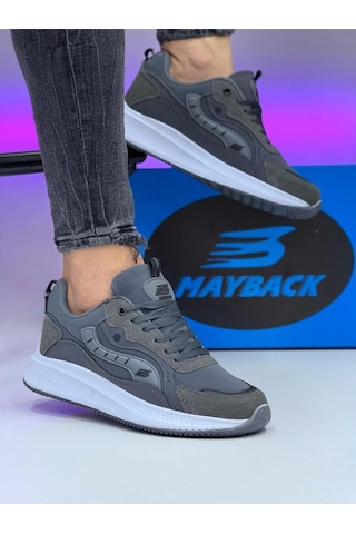Mayback Erkek Sneaker,günlük Spor Ayakkabı,ortopedik Taban Gri - Siyah