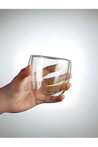 4 Lü Set Cappuccino Bardağı Latte Bardağı Çift Cidarlı Bardak Americano Bardağı 250 Ml Kahve Bardağı Şeffaf